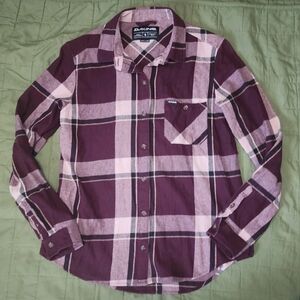 Womens Dakine Size Small Senora Plum Flannel Long Sleeve Shirt